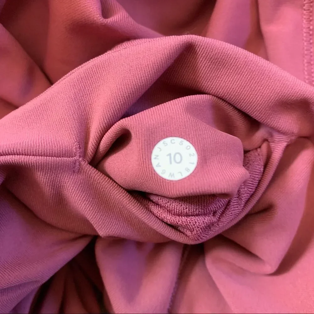 Lululemon Ready To Race Crop Moss Rose Full-On Luon 10